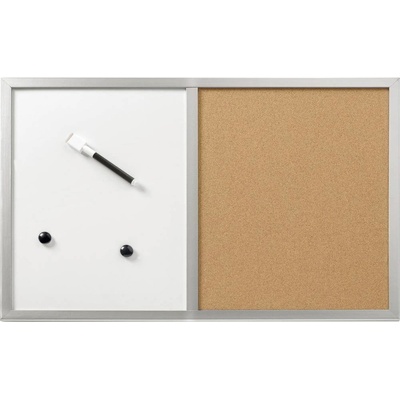 Herlitz magnetická tabule, bílá popisovací tabule 10685394 600 mm x 400 mm stříbrná 10685394