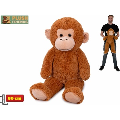 Mikro trading Plush Friends Opice tmavě hnědá 80 cm