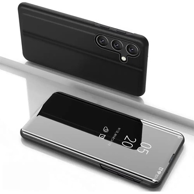 HQWear Калъф Clear View за Samsung Galaxy S25 Cover с флип - черен (5907769367557)