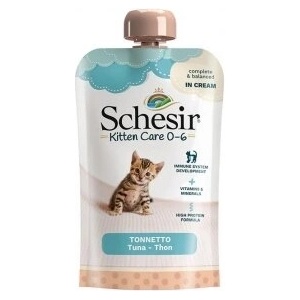 Schesir Kitten pouch Tuna Пауч риба тон с крем за малки котенца 150gr