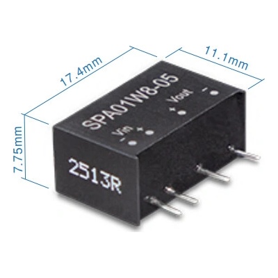Mean Well SPA01W8-05 Měnič DC/DC modulový 1W 5V