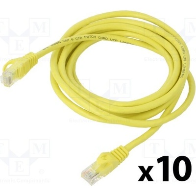 Lanberg PCU6-20CC-0300-Y Patch U/UTP Cat 6 RJ45 vidlice z obou stran lanko CCA