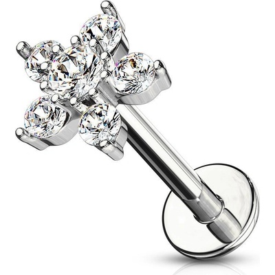 Šperky4U piercing do ucha kytička LB0009-C