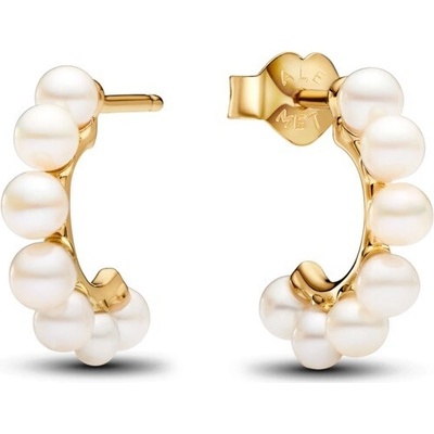 Pandora perličkové kruhové náušnice Shine Timeless 263179C01