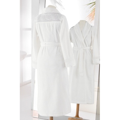 Soft Cotton dámsky elegantný župan Queen smotanová