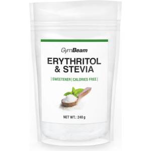 GymBeam Подсладител еритритол и стевия 240 g
