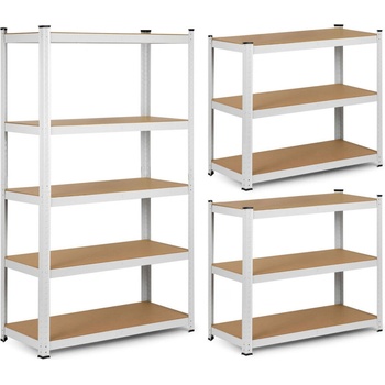 Humberg Метални индустриални стелажи с MDF плоскости 150x75x30cm - товароносимост 625kg (4841)