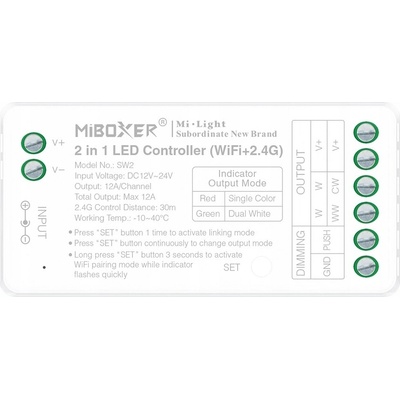 Ovladač MiBoxer SW2 (FUT035W+) LED ovladač 2v1 (WiFi + 2.4G)