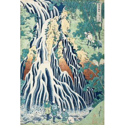 Plagát, Obraz - Vodopád Kirifuri, Katsushika Hokusai, 26.7 × 40 cm