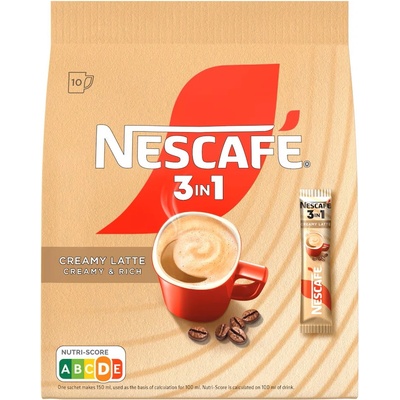 NESCAFÉ Nescafé 3in1 Creamy Latte разтворимо кафе сашета 10 x 15 g