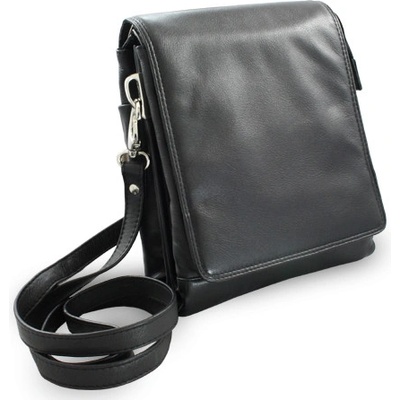 Velký černý kožený pánský crossbag 215-2185-60