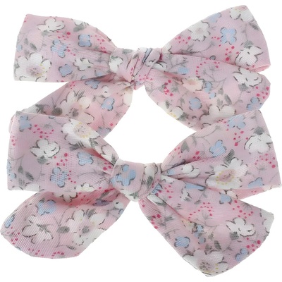 HARAHU Щипки за коса Панделка - Розова / Цветя kp19309 (19309)