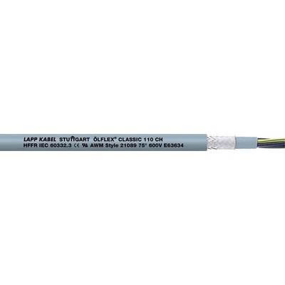 Lapp CLASSIC 110 CH 10035055/100 riadiaci kábel 2 x 1 mm² 100m sivá