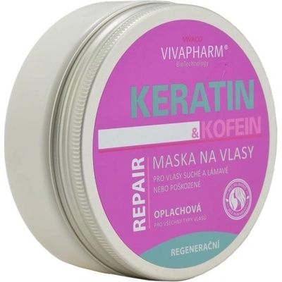 Vivapharm Keratin and Kofein maska na vlasy 200 ml