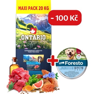 Ontario Puppy & Junior All Breeds Monoprotein Tuna & Sweet Potatoes 20 kg