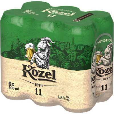 Kozel pivo 11° 6 x 0,5 l (plech)