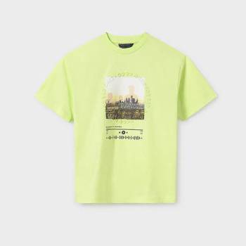 MAYORAL Тениска къс ръкав embossed в Жълтoзелен цвят за момче Майорал