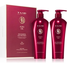 T-LAB Professional Aura Oil vyživujúci šampón 300 ml + vyživujúci kondicionér na vlasy 300 ml kozmetická sada