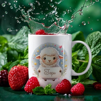 Image 1 of Art gift Чаша с име за Гергьовден - Овчица