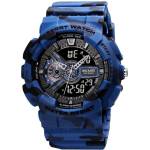 Skmei Спортен мъжки часовник SKMEI Shockproof, Син / Камуфлаж (SKMEI-1688-CAMO-BLUE) Часовници