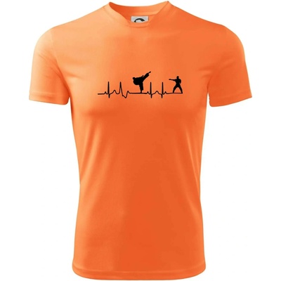 EKG Karate tričko športové neon mandarine