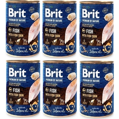 Brit Premium by Nature Ryba s rybou kožou 6 x 800 g