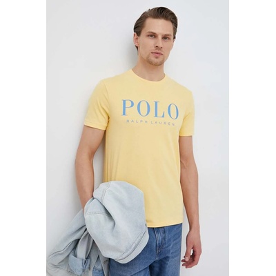 Ralph Lauren Памучна тениска Polo Ralph Lauren в жълто с принт (710860829)