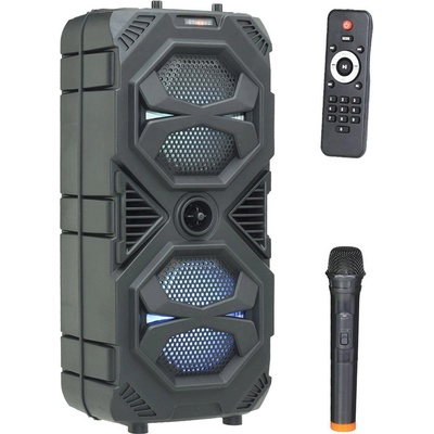 RB nakuplevne Bluetooth reproduktor ZQS 8212 172 výška 60cm bezdrátový mikrofon LED podsvícení černý