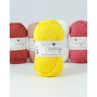 Performance Bavlněná příze Cotton Eight 1040 - žlutá 50g 175m