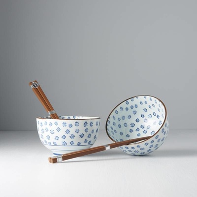 Made in Japan Set misek Snowflake s hůlkami 500 ml 2 ks