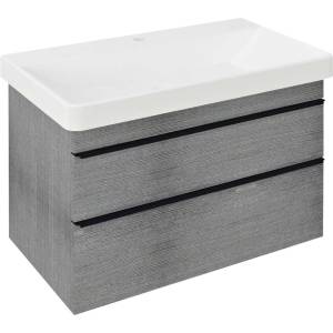 SAPHO Sitia - Шкаф за мивка 76x50x44 см, 2 чекмеджета, сребрист дъб SI080-1111 (SI080-1111)