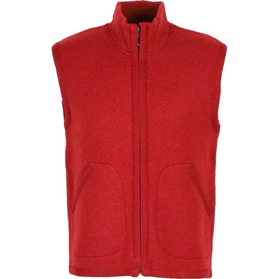 Flomax Мъжки вълнен елек Flomax Boiled Wool Zipped Vest Wool vest - Mohnrot Melange (032-1149-0412)