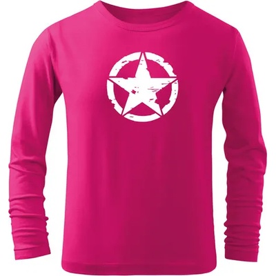 DRAGOWA детска тениска с дълъг ръкав, Звезда, розова (7175)