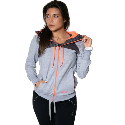 S-line ДАМСКИ СУИТШЪРТ x-hooded fleece - Светлосив меланж Светлосив меланж s