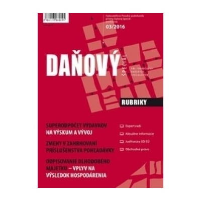 Daňový špeciál 3-2016