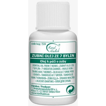 KH zubní olej ze 7 bylin k péči o zuby při parodontóze 20 ml