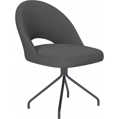 White Label Living Mick kovové nohy oblouk tmavě šedý látkový potah