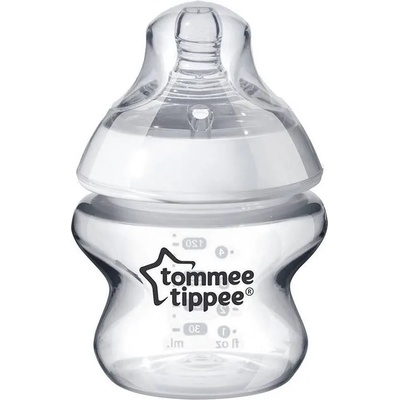 Tommee Tippee Бебешко стъклено шише Tommee Tippee Easi Vent - 150 ml, с биберон 1 капка (TT.0015)