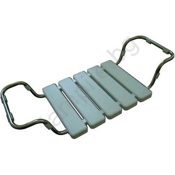 BEMETA Седалка за вана 84x13 см, сребриста/бяла (BD0155)