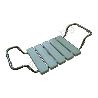 BEMETA Седалка за вана 84x13 см, сребриста/бяла (BD0155)