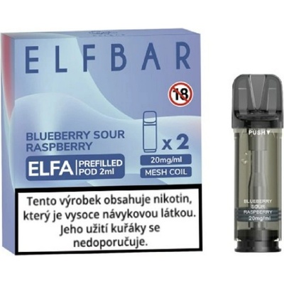Elf Bar Elfa Pod cartridge 2Pack Blueberry Sour Raspberry 20 mg