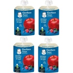 Nestle Плодова закуска Nestle Gerber Natural - Пауч с ябълки и горски плодове, 4 х 150 g (4x12472988) - ozone