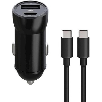 Maxlife Зарядно за кола Maxlife - MXCC-04, 60W, с кабел USB-C, черно (13577)