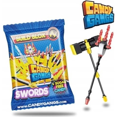 Candy Gangs Swords bonbóny bez cukru s hračkou 12 x 1 g