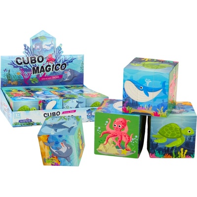 mamido Magická kocka vzdelávacia skladačka Morské zvieratá logická hra