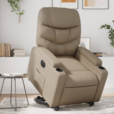 vidaXL 11461.3204246 Elektrické zvedací polohovací cappuccino umělá kůže