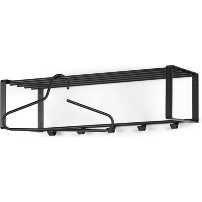 Spinder Design Черна метална стенна закачалка с рафт 70 cm Rex - Spinder Design (GW126-02)
