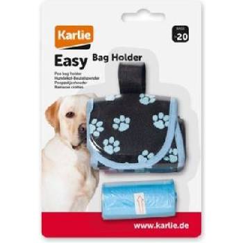 KARLIE Pouzdro nylon černo/modrý, sáčky 2 x 20 ks