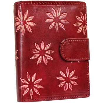 Nivasaža N75 SNT RF dámská kožená peněženka červená