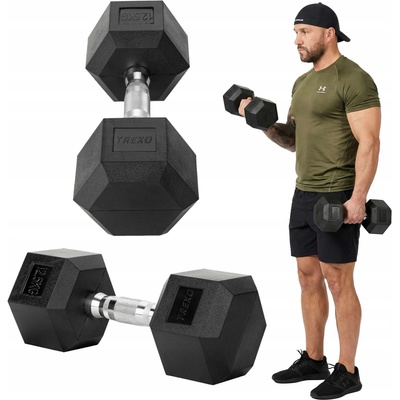 XTREXO Hex Činka pogumovaná 12.5 kg
